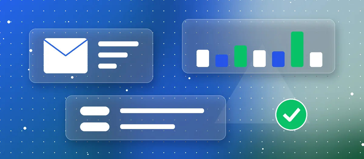 Abstract header illustration comparing Sender and MailerLite